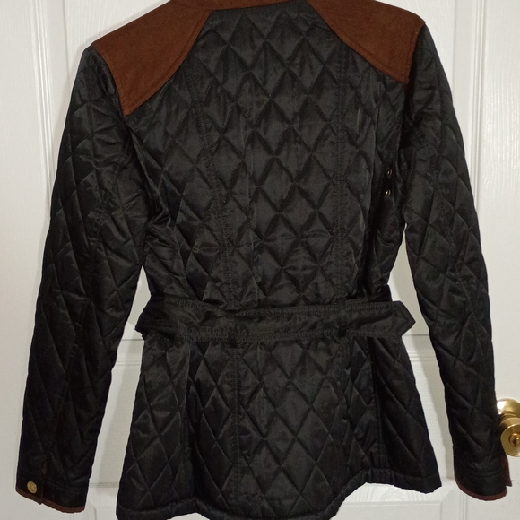 Vince Camuto Black and Brown Quilted Utility Jacket - Picture 3 of 7
